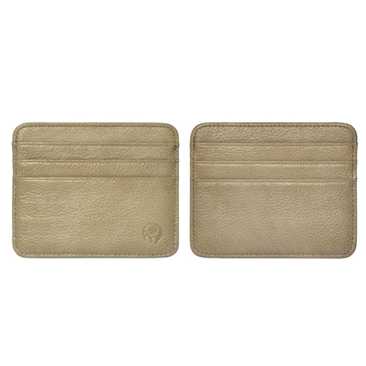 XIAO YUAN XIANG Cowhide Leather Pocket 6 Card Sleeve Wallet Coin Purse Card Holder, Size: 10.7cm x8.7cm, Random Color Delivery by bashfashion