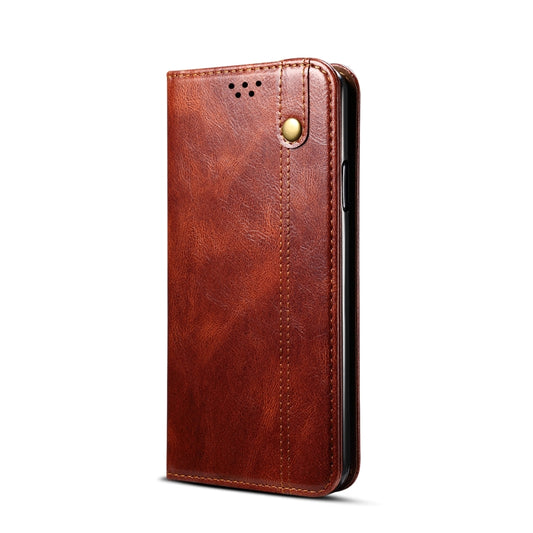 For Samsung Galaxy S20 Plus Simple Wax Crazy Horse Texture Horizontal Flip Leather Case with Card Slots & Wallet(Brown) by bashfashion