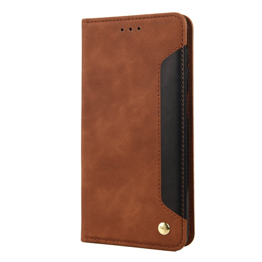 For Xiaomi Redmi 10A Skin Feel Splicing Leather Phone Case(Brown) by bashfashion