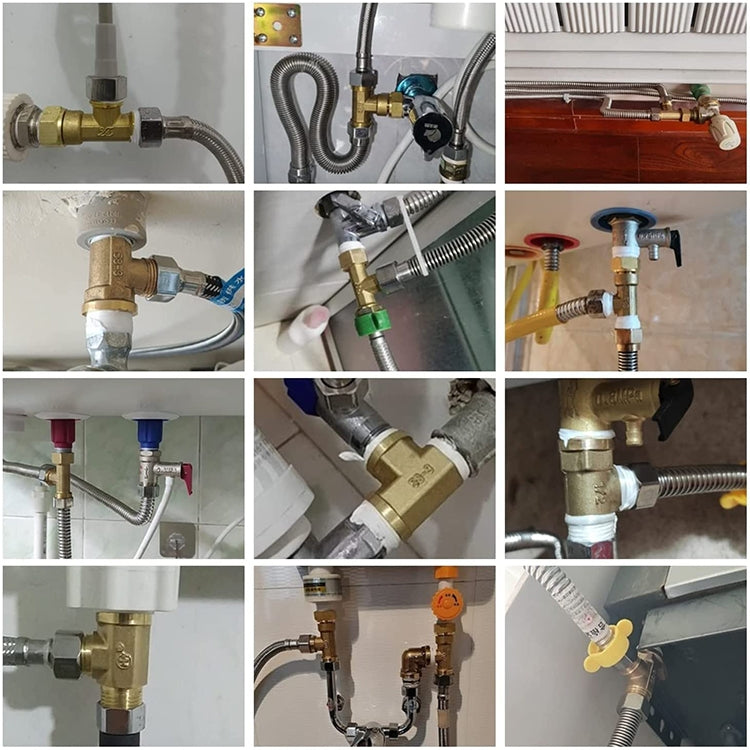 LAIZE External Thread Plumbing Copper Pipe Fittings, Caliber:2 Point(Three Way) by LAIZE