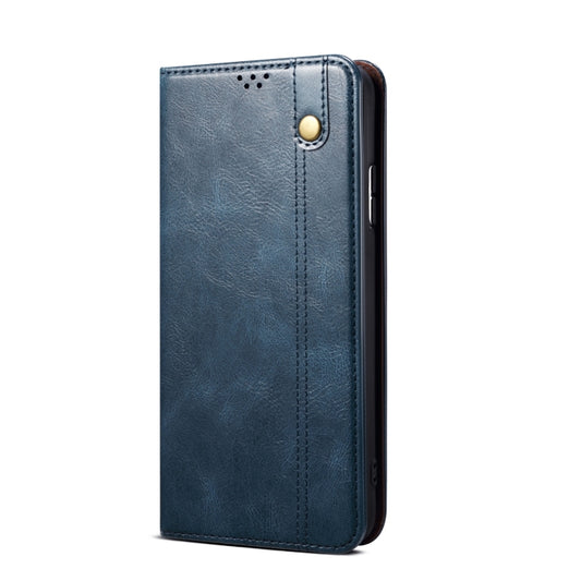 For OPPO A3 Pro 5G Oil Wax Crazy Horse Texture Leather Phone Case(Navy Blue) by bashfashion