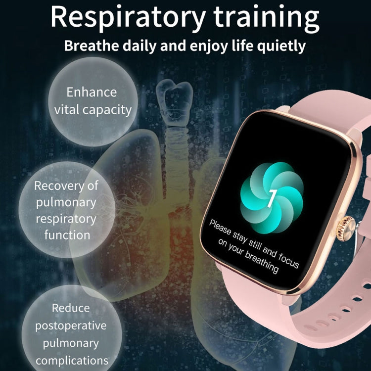 T20 1.96 inch IP67 Waterproof Silicone Band Smart Watch, Supports Dual-mode Bluetooth Call / Heart Rate Monitoring(Pink) by bashfashion