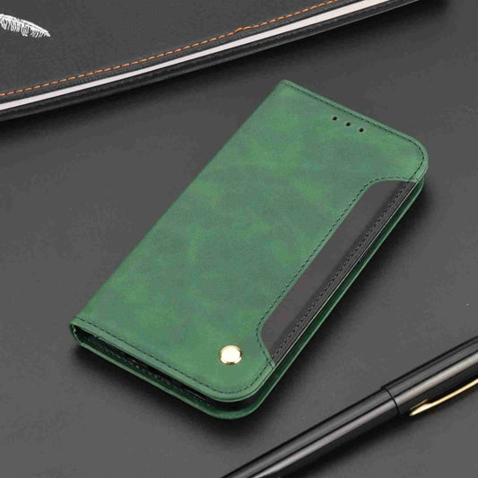 For Samsung Galaxy A15 Skin Feel Splicing Leather Phone Case(Green) by bashfashion