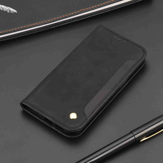 For Samsung Galaxy A35 Skin Feel Splicing Leather Phone Case(Black) by bashfashion
