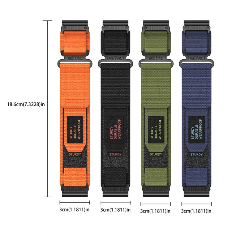 For Garmin Descent MK 2 26mm Two-Section Nylon Watch Band(Orange) by bashfashion