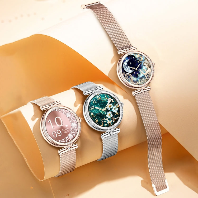 NX17 Pro 1.19 inch AMOLED Screen Steel Strap Smart Watch, Support Health Monitoring / Bluetooth Call(Gold) by bashfashion