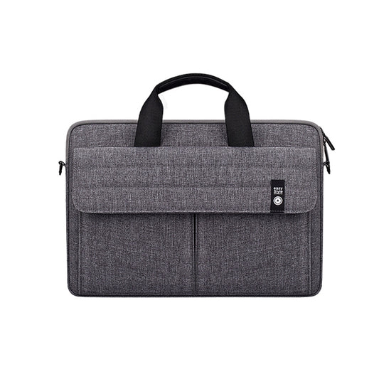 ST08 Handheld Briefcase Carrying Storage Bag with Shoulder Strap for 15.4 inch Laptop(Grey) by bashfashion
