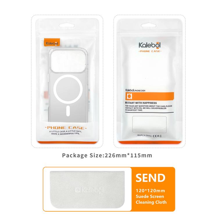 For iPhone 17 Pro Max Kalebol Metal Lens Frame MagSafe Frosted PC Phone Case(Frosted White) by Kalebol
