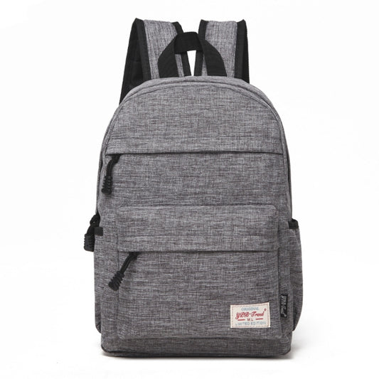 Universal Multi-Function Canvas Cloth Laptop Computer Shoulders Backpack Students Bag for 13-15 inch, Size: 36x25x10cm(Grey) by bashfashion