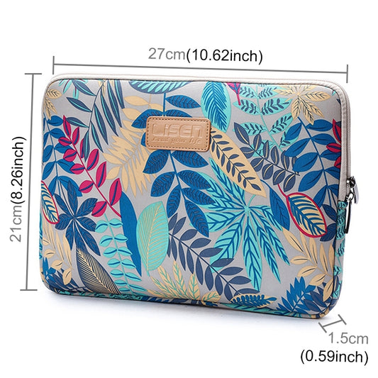 Lisen 10 inch Sleeve Case Colorful Leaves Zipper Briefcase Carrying Bag for iPad Air 2, iPad Air, iPad 4, iPad New, Galaxy Tab A 10.1, Lenovo Yoga 10.1 inch, Microsoft Surface Pro 10.6, 10 inch and Below Laptops / Tablets(Grey) by bashfashion