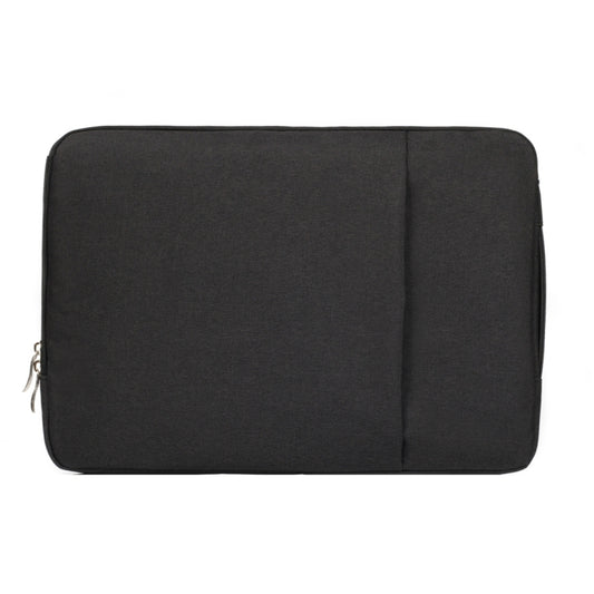 15.4 inch Universal Fashion Soft Laptop Denim Bags Portable Zipper Notebook Laptop Case Pouch for MacBook Air / Pro, Lenovo and other Laptops, Size: 39.2x28.5x2cm(Black) by bashfashion