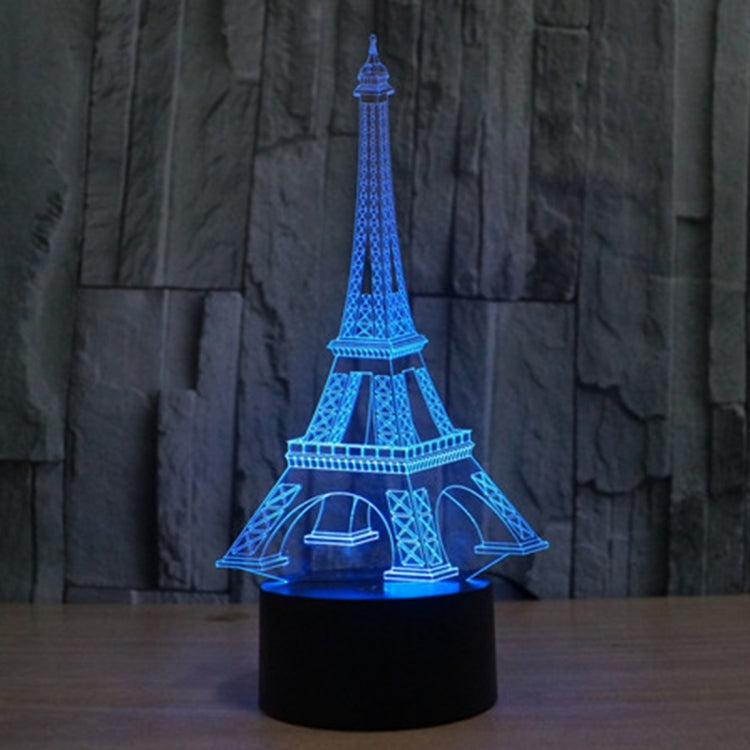 Eiffel Tower Style 3D Touch Switch Control LED Light , 7 Color Discoloration Creative Visual Stereo Lamp Desk Lamp Night Light by bashfashion