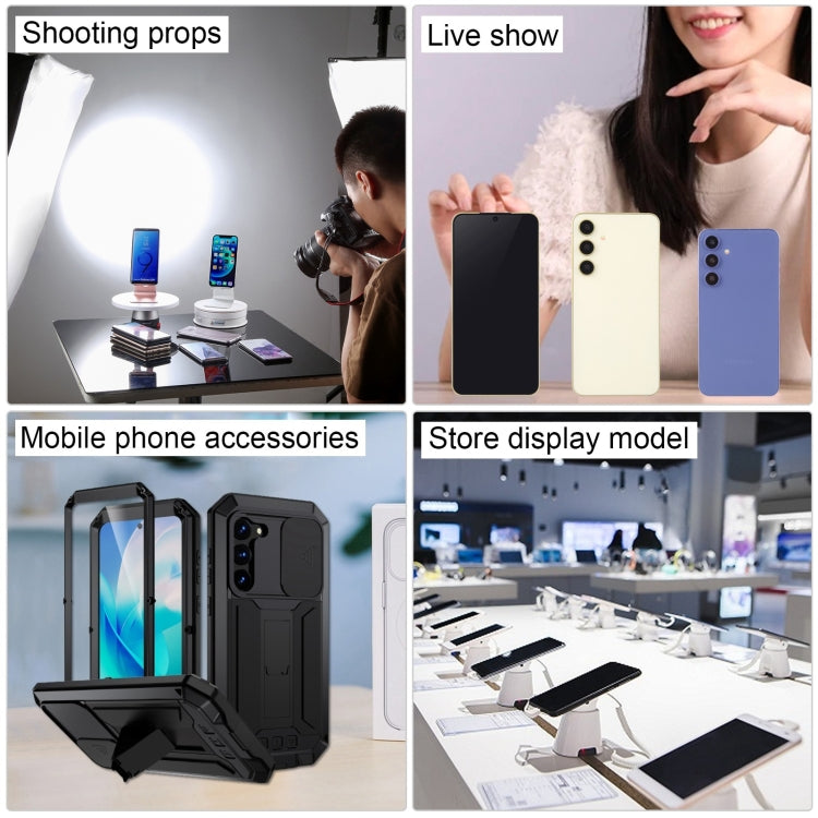 For Samsung Galaxy S24+ 5G Black Screen Non-Working Fake Dummy Display Model (Black) by bashfashion