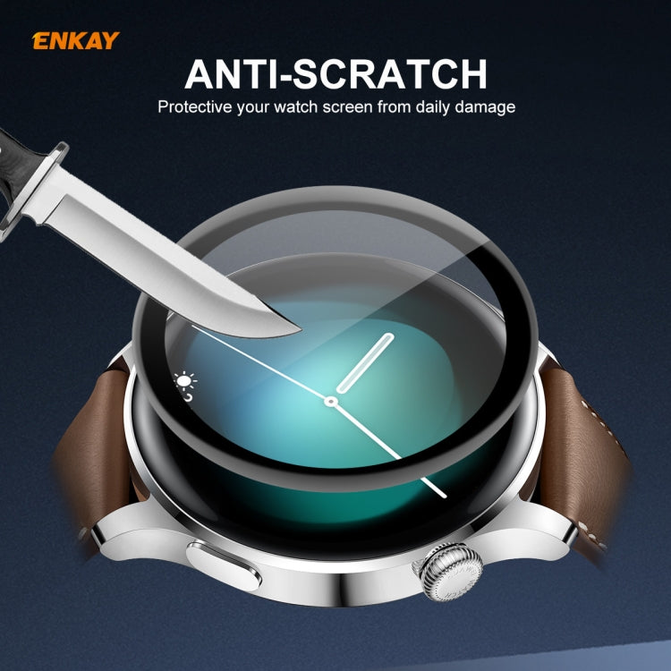 10 PCS For Huawei WATCH 3 46mm ENKAY Hat-Prince 3D Full Coverage Soft PC Edge + PMMA HD Screen Protector Film by ENKAY