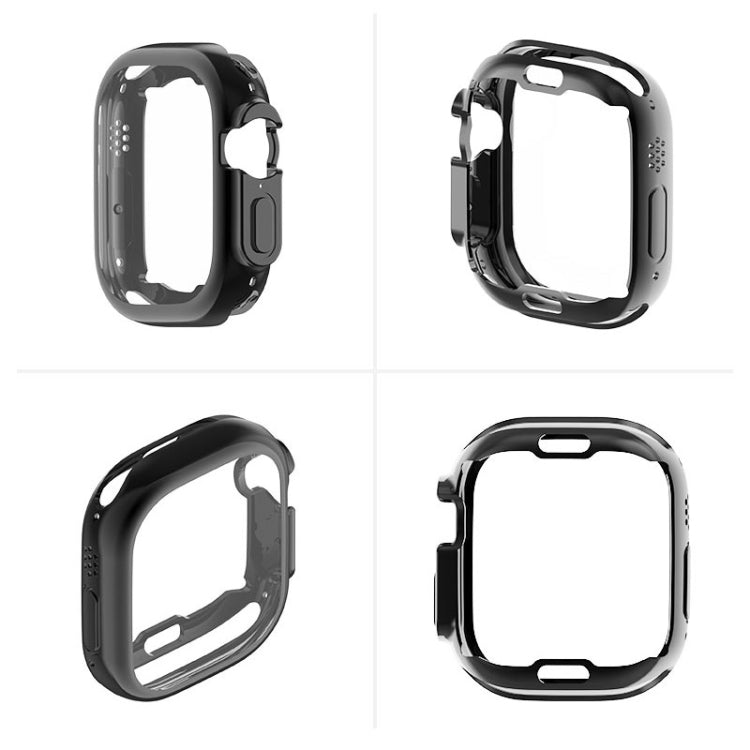 ENKAY Electroplated Soft TPU Case with Screen Film For Apple Watch Ultra 3 / 2 /1 49mm(Deep Green) by ENKAY