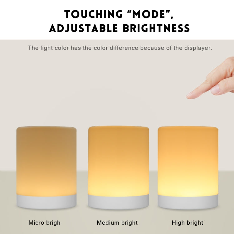 LED Touch Control Induction Dimmer Lamp Smart Dimmable RGB Color Change Rechargeable Bedside Night Light by bashfashion