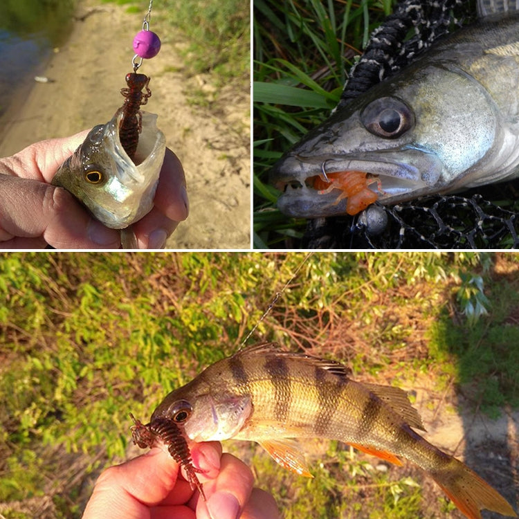 15 PCS 8-color Larvae Silicone Soft Bait Lure Bait, Size:100MM(Brown) by bashfashion