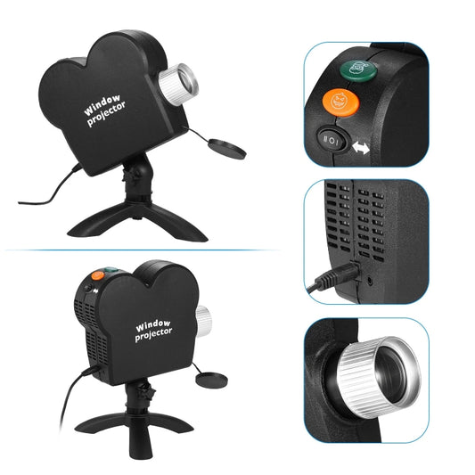 Christmas Halloween Laser Projector Mini Window Home Theater Projector, Plug Type:US Plug by bashfashion
