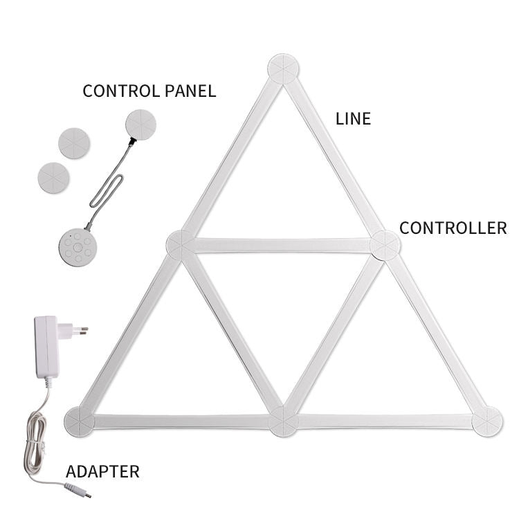 JSK-P22 Smart RGB Mosaic Light Rhythm Light Support Amazon Alexa / Google Assistant /DuerOS EU Plug(White) by bashfashion