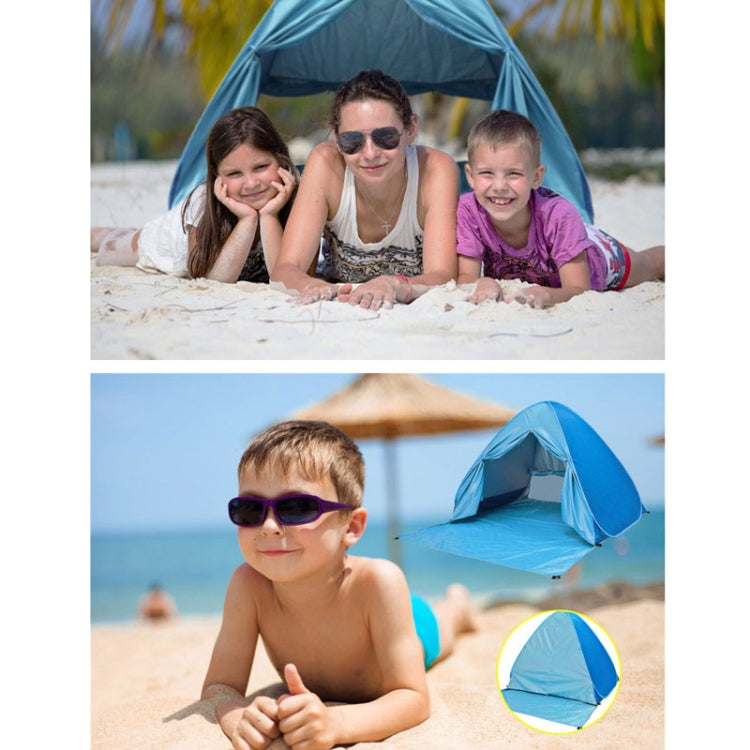 With Curtain Automatic Instant Pop Up Tent Potable Beach Tent, Size: 150x165x110cm(Orange with Yellow) by bashfashion