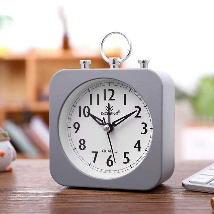 Lazy Silent Small Alarm Clock Office Home Desktop Clock(Green) by bashfashion