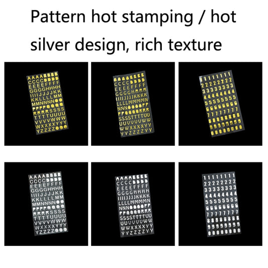 10 Sets Hand Account Alphanumeric Sticker Diary Plan DIY Sticker Set(Bronze Cartoon Letter) by bashfashion