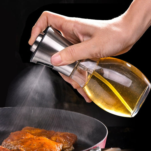 200ml Stainless Steel Glass Bottle Barbecue Cooking Seasoning Oil Pot Sprayer Oil Injection Kettle Oil Spray Bottle by bashfashion