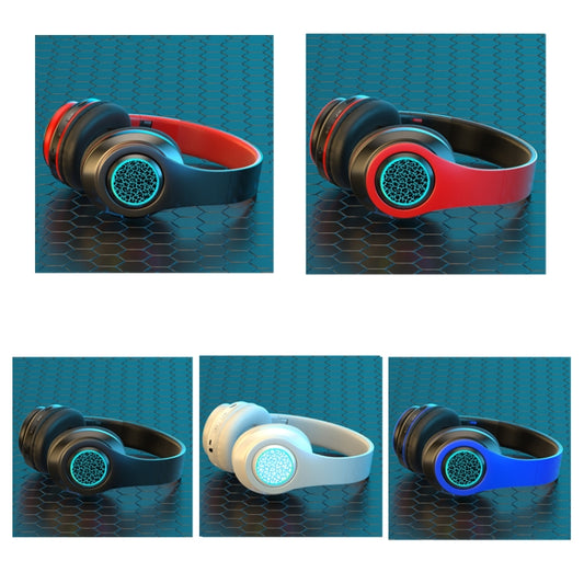 B39 Wireless Bluetooth Headset Subwoofer With Breathing Light Support TF Card(Pure Black) by bashfashion