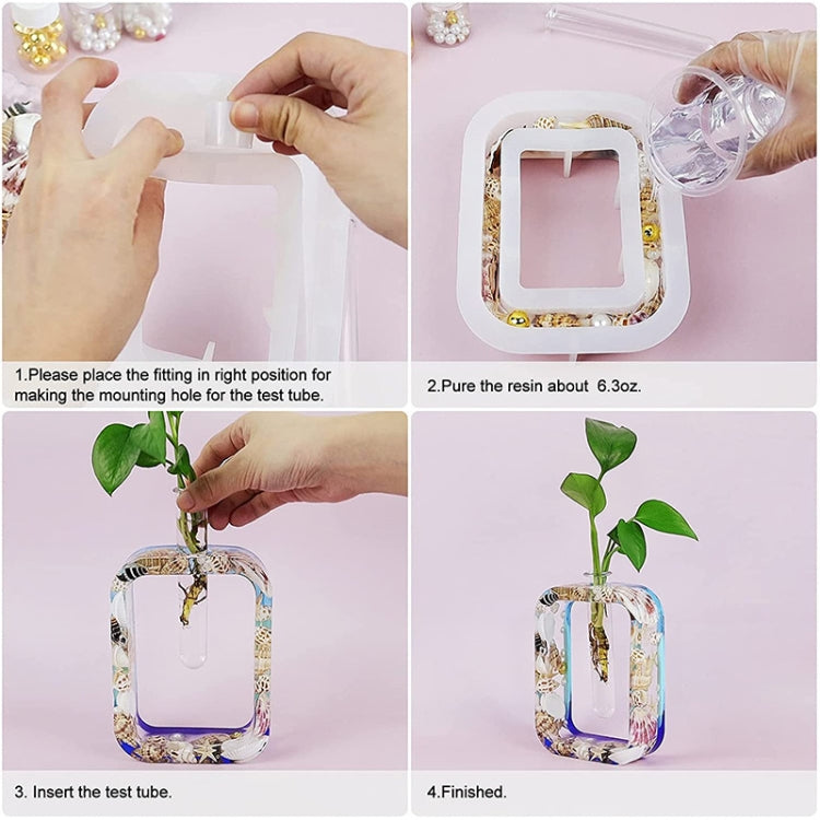 DIY Vase Epoxy Mould Simple Vase Make Tool, Specification: Heart Shaped by bashfashion