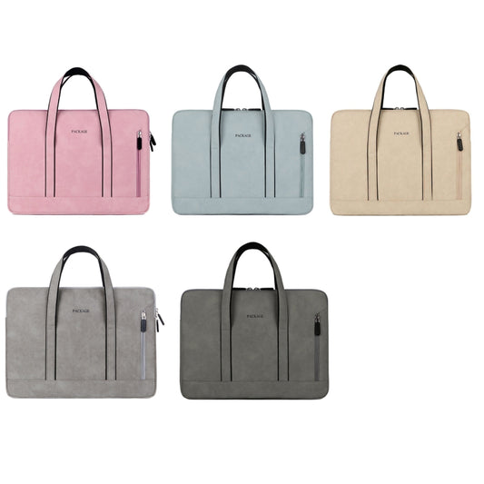 Q5 PU Waterproof and Wear-resistant Laptop Liner Bag, Size: 14 / 14.6 inch(Light Gray) by bashfashion