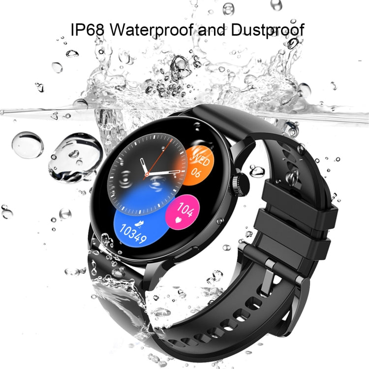 HD1 1.3 Inch AMOLED Screen Smart Watch with NFC Function(Silver Steell+Silicone Strap) by bashfashion