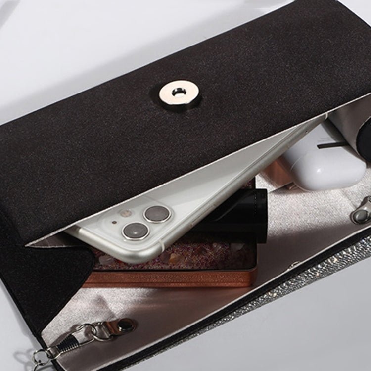 Rhinestone Women Dinner Bag Shoulder Bag Coin Cosmetics Storage Bag(Black) by bashfashion