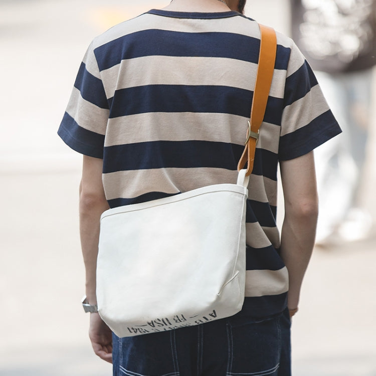 Maden S1907213 Retro Make Old Printing Tool Pack Simple Crossbody Bag(White) by Maden