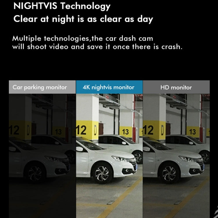 Anytek Q3 4K Driving Recorder WiFi Dual Record Night Vision Sensor Mobile Detection Recorder by Anytek