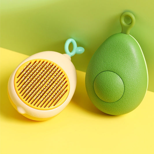 Cat Pet Fleece Needle Comb Cleaning Supplies(Lemon Yellow) by bashfashion