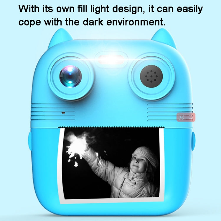 1080P Instant Print Camera 2.8-inch IPS Screen Front and Rear Dual Lens Kids Camera, Spec: Blue+32G Card by bashfashion