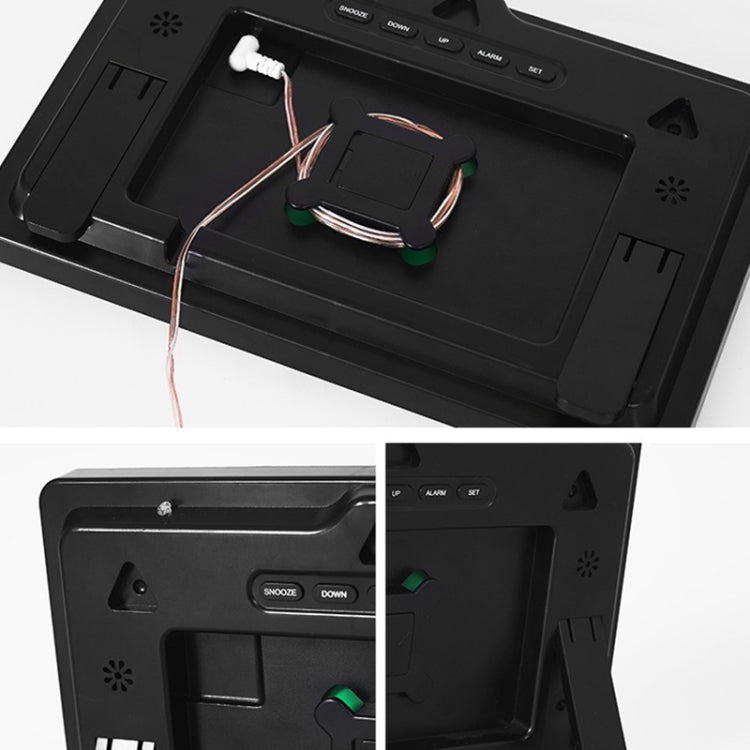 Large Display Led Digital Clock 5 Modes Brightness Adjustable Temperature Mute Electronic Clock(Red Double Color) by bashfashion