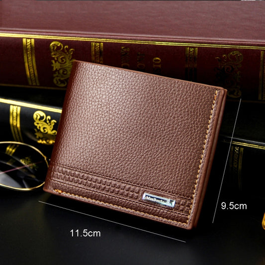 MenBense Men Wallet Casual Coin Purse Large Capacity Money Clip, Style: 555-4 (Dark Coffee) by MenBense