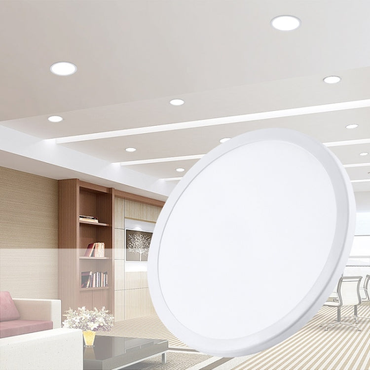 LED Round Ultra-thin Downlight Adjustable Recessed Panel Light, Power Source: 15W(Warm Light) by bashfashion