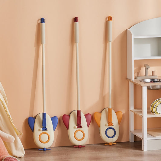 Airplane Shape Mop For Kids Mopping Tool Mini Spinning Floor Mop(Orange) by bashfashion