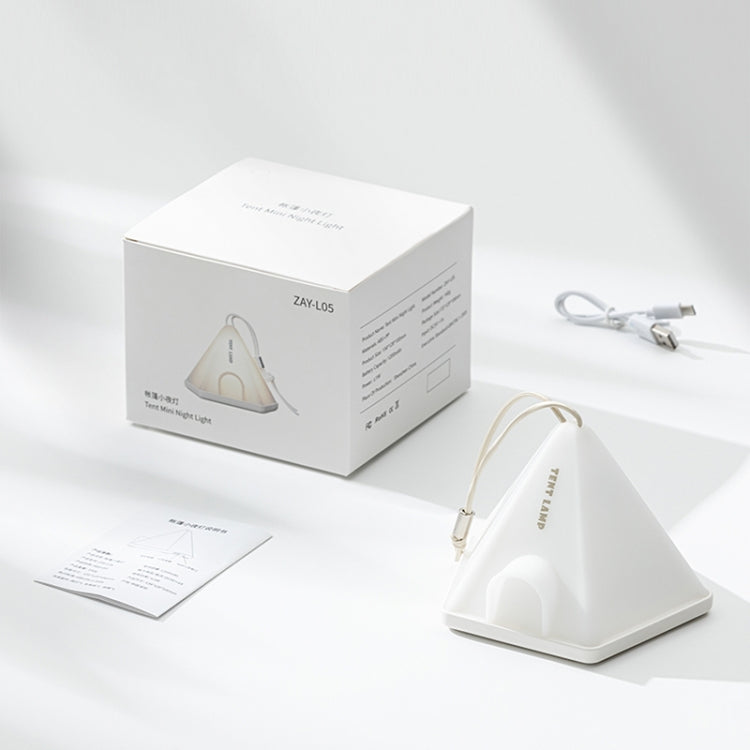 ZAY-L05 Tent-Shape USB Charging Timer Night Light Wild Camping Atmosphere Light(White) by bashfashion