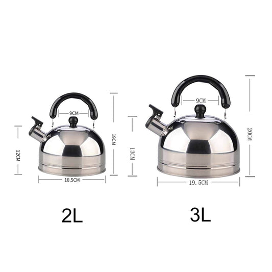 Thickened Stainless Steel Hemispherical Whistle Induction Cooker Gas Stove Kettle, Capacity: 3L by bashfashion
