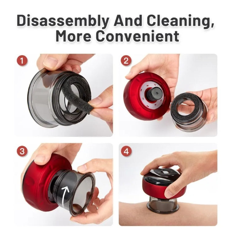 12-speed Remote Control Cupping Therapy Massager Set with 3 Cups(White) by bashfashion