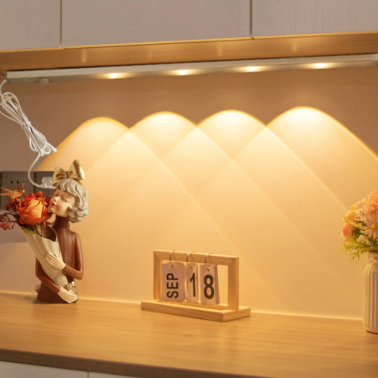 220V CN Plug Motion Sensor Wardrobe Cabinet Lamp LED Light Bar, Spec: White 40cm by bashfashion