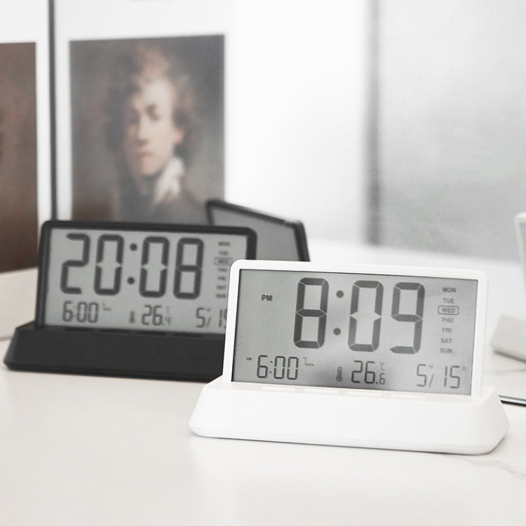 Multifunctional Temperature / Date Display Electronic Alarm Clock(Black Transparent) by bashfashion