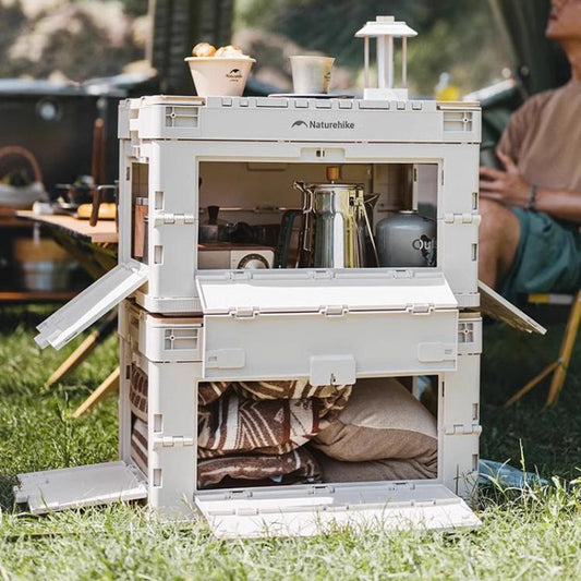 Naturehike Outdoor Large Capacity Folding Storage Box Portable Camping Table, Spec: 23L Light Gray by Naturehike