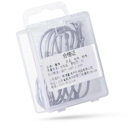 10pcs /Box Crooked Mouth Barbed Sea Fishing Hook Lure Fishing Hanging Shrimp Hook(3/0) by bashfashion