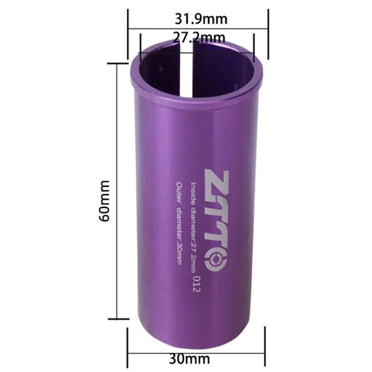 27.2-30mm 012 2pcs ZTTO Bicycle Seat Post Conversion Sleeve Reducer Cover(Purple) by ZTTO