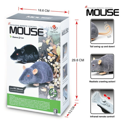 Remote Control Infrared Realistic RC Mouse Toy, Random Color Delivery by bashfashion