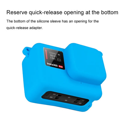 For Insta360 Ace Body Silicone Protective Case with Lens Cap (Black) by bashfashion